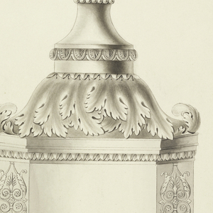 Drawing, Design for a Vase on an Octagonal Pedestal, 1827–35