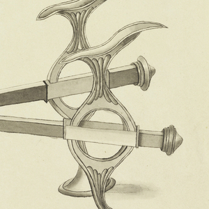 Drawing, Design for a Dish Stand with Extending Arms and a Small Spirit Lamp, ca. 1800