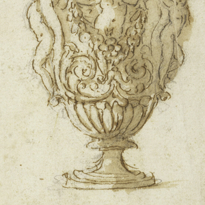 Drawing, Design for an Urn, a Pitcher, Vases, 1620–40