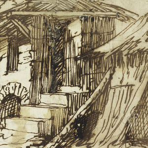 Drawing, Set for a Christmas Crèche (Nativity), ca. 1750