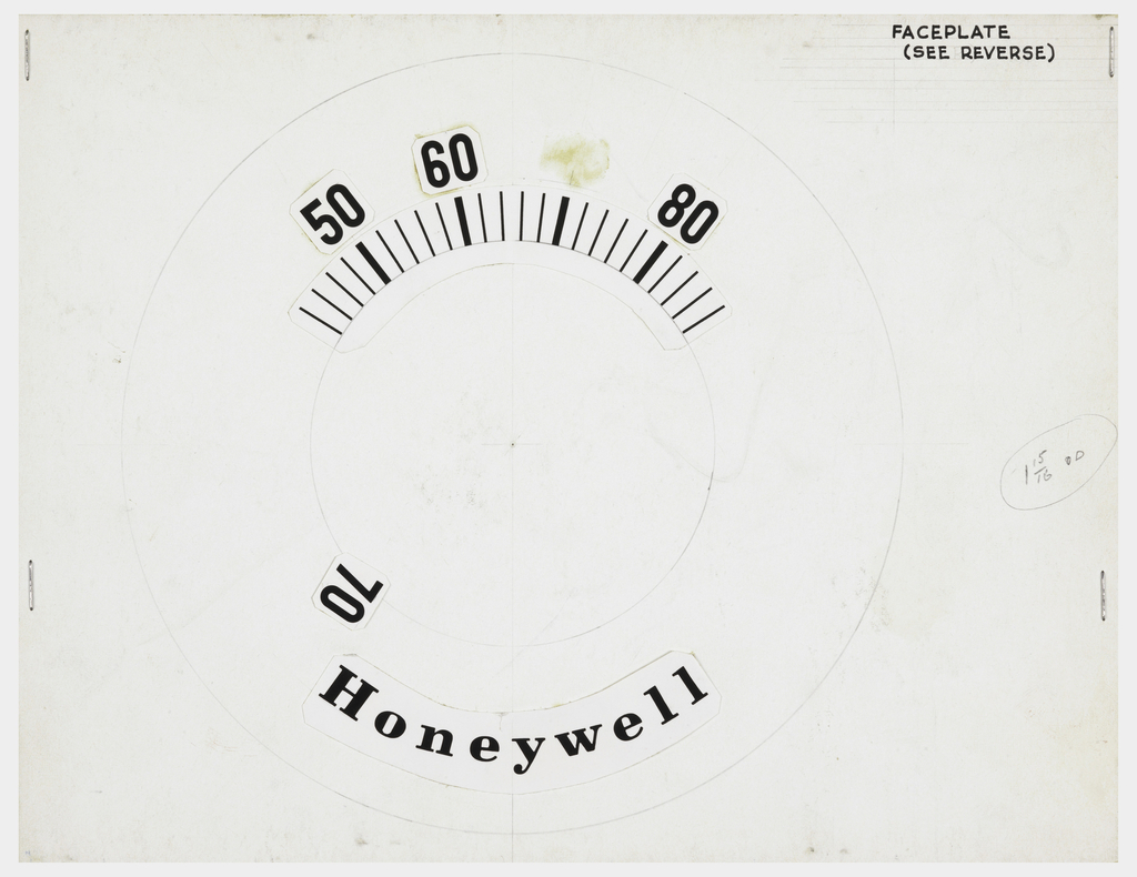 Drawing, Design for Regulator Faceplate