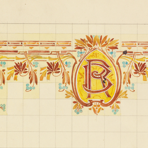 Drawing, Design for Wall Decorated with Tiles, 1911