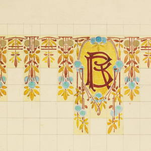 Drawing, Design of Wall Decorated with Tiles, 1911