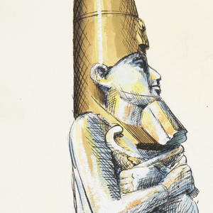 Drawing, Mummy-Shaped Perfume Container #2, 1940–59