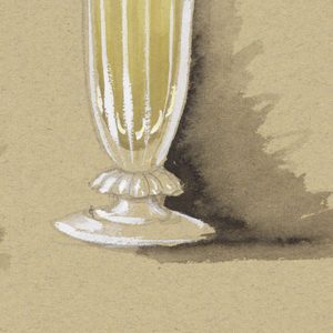Drawing, Design for Two Fluted Perfume Bottles, 1940–59