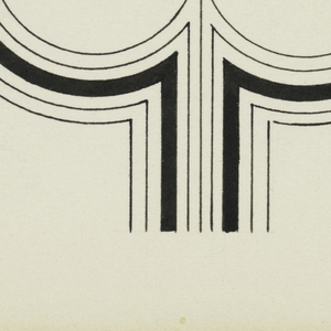 Drawing, Design for a Monogram: Two Omega Symbols, 1930–45