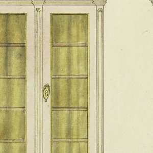 Drawing, Design for Mechanical Furniture: Dressing Table and Bookcase, ca. 1805