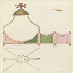 Drawing, Design for a Canopy Bed, ca. 1805