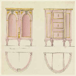 Drawing, Designs for Commodes, ca. 1805