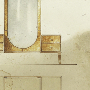 Drawing, Design for a Dressing Table and Bench, November 28, 1941