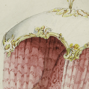 Drawing, Design for a Chaise Lounge, ca. 1810