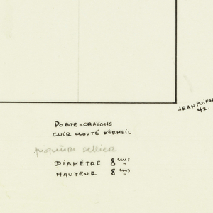 Drawing, Design for a Pencil Holder, 1942