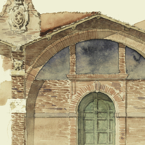 Drawing, A Warehouse of the 16th Century in Pisa, Italy, October 7, 1890