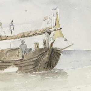 Drawing, A Dutch Barge, August 20, 1887