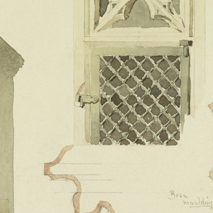 Drawing, Rendering of Two Stone Lanterns, from the Castle in Amboise, France, June 14–15, 1888