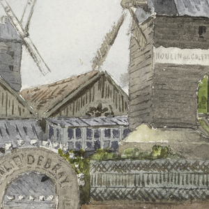 Drawing, Moulin de la Galette, Paris, April 1887