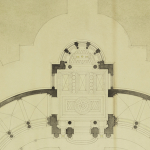 Drawing, Ground Plan of a Proposed Mausoleum, ca. 1920
