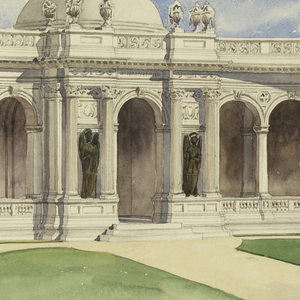 Drawing, Elevation of a Proposed Mausoleum, ca. 1920
