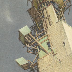Drawing, "Geomechanical Tower" from Centricity Series, 1987