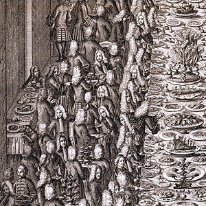 Print, The Open Table for the Three Uppermost Classes of Men of Lower Austria, 1705