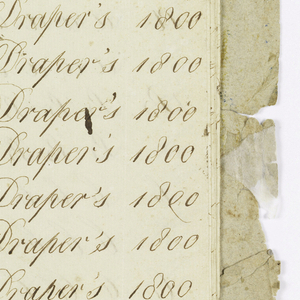 Manuscript, Jeremiah Draper