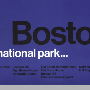 Poster, Boston - A New National Park..., 1975