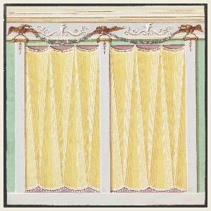 Drawing, Design for Painted Decoration of a Wall, 1825–40