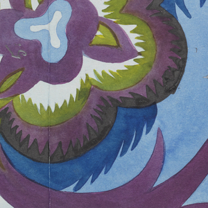 Drawing, Flora: Violet, Brown, Sky Blue, 1911–14