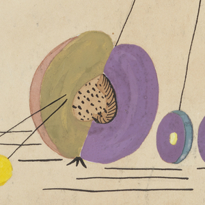 Drawing, Textile Design: Himmelobst (Heavenly Fruit), 1923