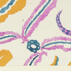 Drawing, Textile Design: Blumenhorn, 1911–1912