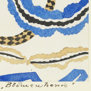 Drawing, Textile Design: Blumenhorn, 1911–12