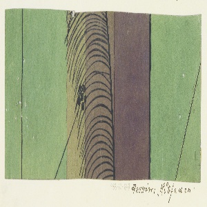 Drawing, Textile Design: Hutfeder (Feather on a Hat), 1922