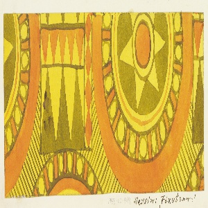 Drawing, Fixstern: Orange, Yellow, Olive, 20th century
