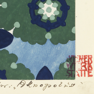 Drawing, Akropolis: Blue, Navy, Green, 1910–28