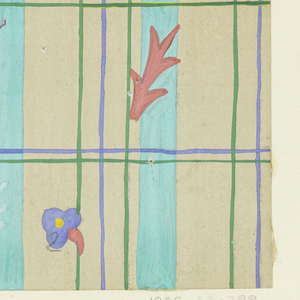 Drawing, Sachsen: Turquoise, Salmon, Green