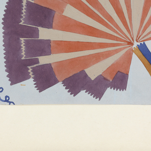 Drawing, Purpurnelke: Pale Blue with Grape and Coral, 1923–32