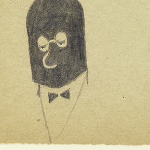 Drawing, Six Studies of Heads and a Figure, for Hunger on Wheels, New York Subways Avertising Co., Inc., ca. 1949