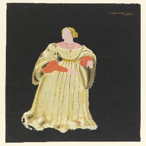 Drawing, Costume Design: Desdemona, Dress No. 3, for Shakespeare