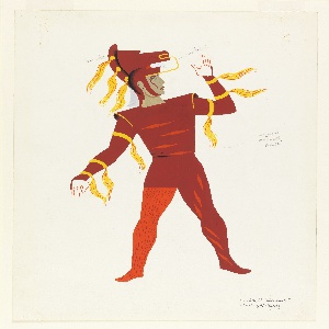 Drawing, Costume Design: Red Knight, for Ninette de Valois