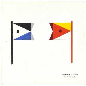 Drawing, Design for Two Banners, for Checkmate, 1937