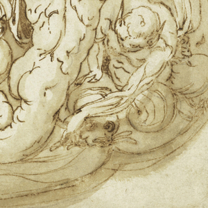 Drawing, Project for the decoration of a silver plate., 1590–1620