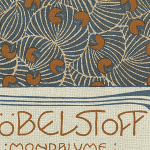 Print, Mobelstoff Mondblume Meauquettes Weberei (Moon Blossom Woven Upholstery Fabric Maquette), plate 3, in Die Quelle: Flächen Schmuck (The Source: Ornament for Flat Surfaces), 1901