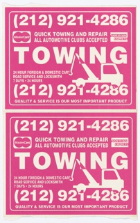 Sticker, Towing