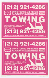 Sticker, Towing