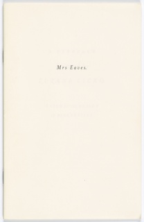 Type Specimen Booklet, Mrs Eaves Classic