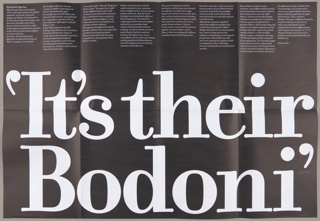 Poster, "It's Their Bodoni"