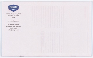 Type Specimen Booklet, Littlebit