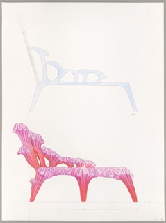 Drawing, Study for Coxcomb Chaise Lounge