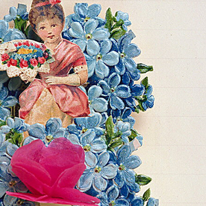 Greeting Card, Greeting Card with Forget-Me-Nots, 1870–80