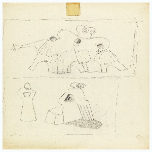 Drawing, Two Figural Abstract Compositions, ca. 1935
